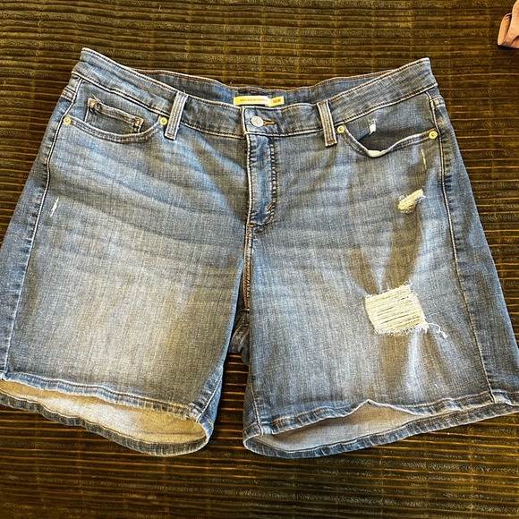 Levi's Pants - Levi's Blue Distressed Jean Shorts